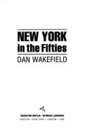 Cover of New York in the Fifties