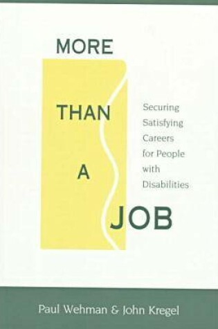 Cover of More Than a Job