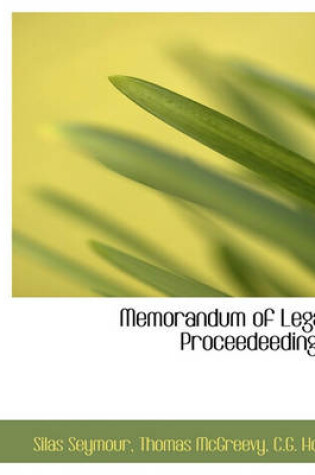 Cover of Memorandum of Legal Proceedeedings