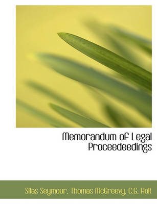 Book cover for Memorandum of Legal Proceedeedings