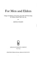 Book cover for For Men and Elders