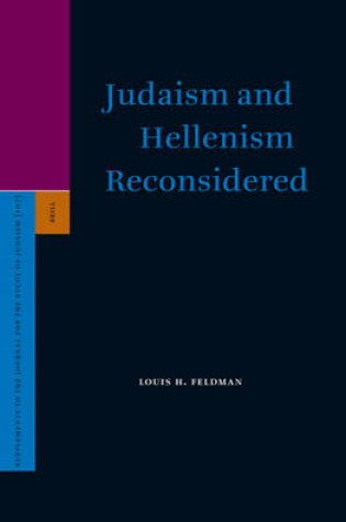 Cover of Judaism and Hellenism Reconsidered