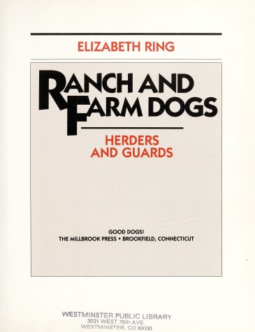 Book cover for Ranch and Farm Dogs