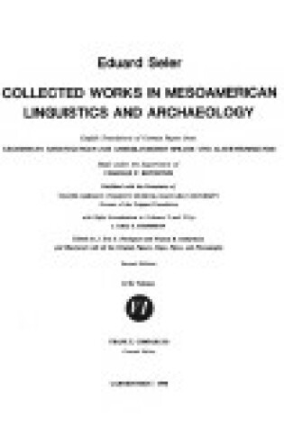 Cover of Collected Works in Mesoamerican Linguistics and Archaeology