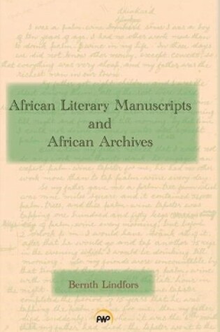 Cover of African Literary Manuscripts And African Archives