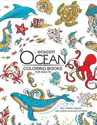 Book cover for Wonder ocean coloring books for adults