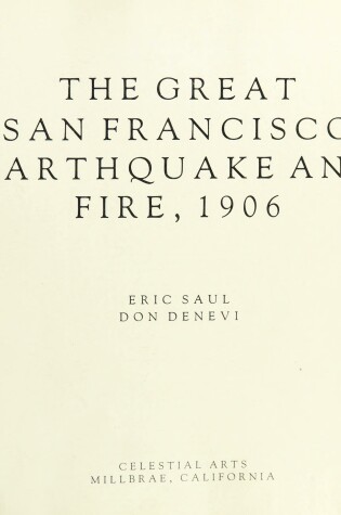 Cover of Great San Francisco Earthquake and Fire