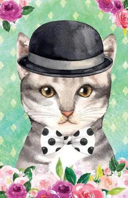 Cover of Journal Notebook for Cat Lovers Chic Cat in a Bowler Hat
