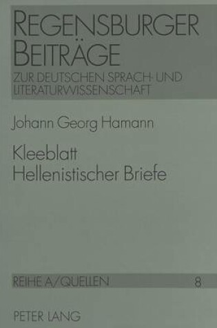 Cover of Kleeblatt Hellenistischer Briefe