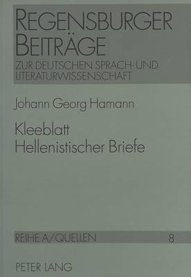 Book cover for Kleeblatt Hellenistischer Briefe