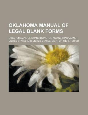 Book cover for Oklahoma Manual of Legal Blank Forms