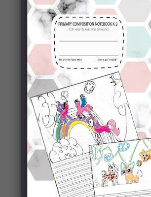 Book cover for primary notebook grades k-2 Top Half Blank For Drawing 60 sheets/120 pages