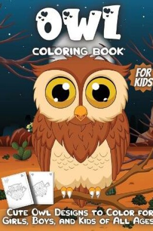 Cover of Owl Coloring Book For Kids