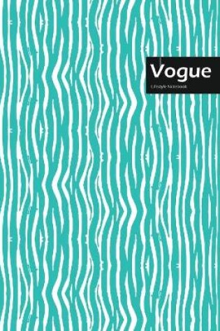 Cover of Vogue Lifestyle, Animal Print, Write-in Notebook, Dotted Lines, Wide Ruled, Size 6 x 9 Inch, 144 Sheets (Royal Blue)