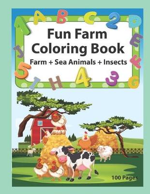 Book cover for Fun Farm Coloring Book