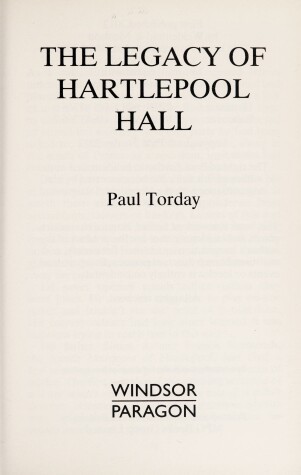 Book cover for The Legacy of Hartlepool Hall