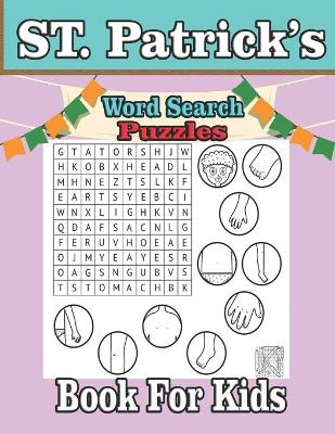 Book cover for St. Patrick's Word Search Puzzles Book For Kids