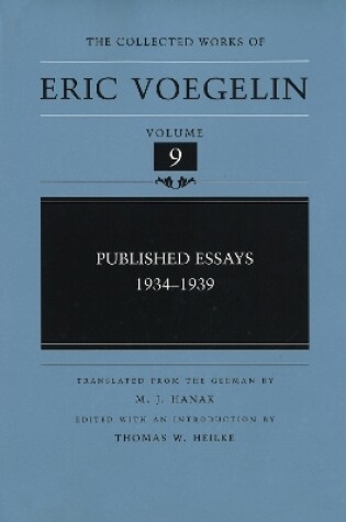 Cover of Published Essays, 1934-1939 (CW9)