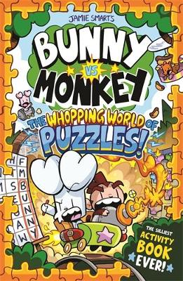 Book cover for Bunny vs Monkey: The Whopping World of Puzzles (a Phoenix Comic Book, from the million-selling Jamie Smart, Illustrator of the Year)