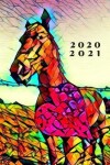Book cover for Colorful Romance Heart & Horse Stained Glass 25 Month Weekly Planer Dated Calendar 2 years plus December
