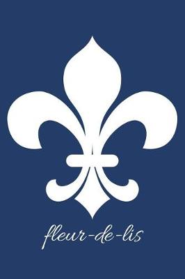 Book cover for fleur-de-lis (Navy Blank Notebook with Fleur de Lis Corners)