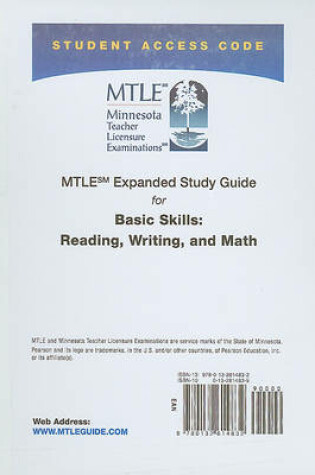 Cover of MTLE Expanded Study Guide -- Access Card -- for Basic Skills