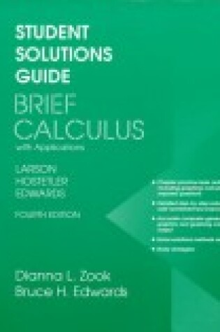 Cover of Larson Br Calc Student Sols Gde 4ed