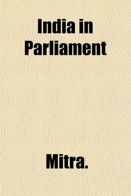 Book cover for India in Parliament