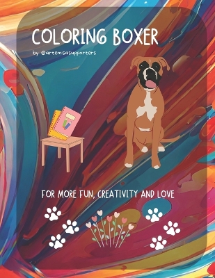 Book cover for Coloring Book Boxer for Kids and Adults