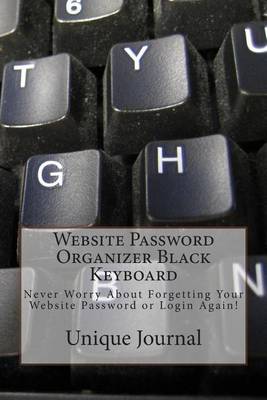 Book cover for Website Password Organizer Black Keyboard