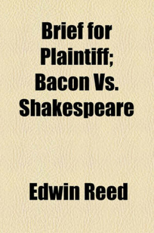 Cover of Brief for Plaintiff; Bacon vs. Shakespeare