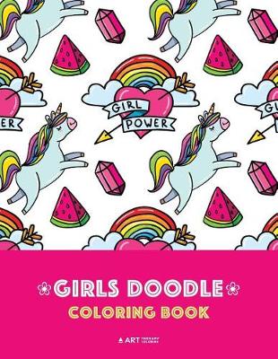 Book cover for Girls Doodle Coloring Book