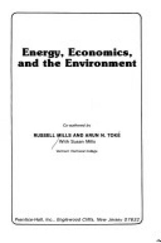 Cover of Energy, Economics and the Environment