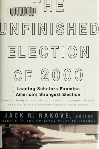 Cover of The Unfinished Election of 2000