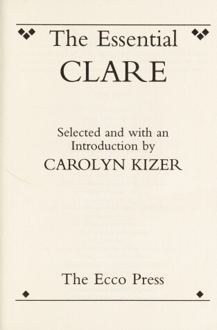 Book cover for The Essential Clare
