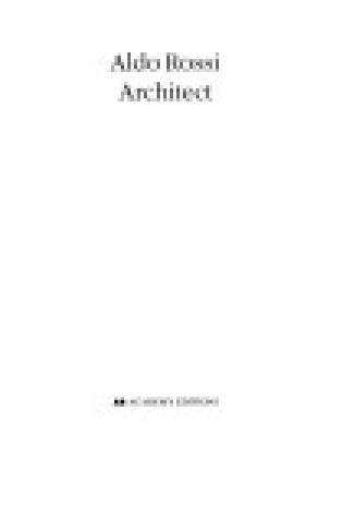 Cover of Aldo Rossi Architect