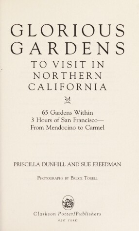 Book cover for Glorious Gardens to Visit N. Califo