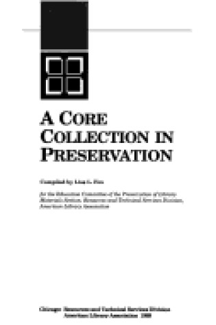 Cover of Core Collection Preservation