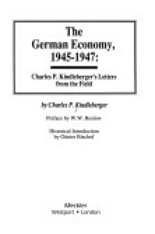 Cover of The German Economy, 1945-47