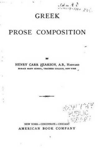 Cover of Greek Prose Composition