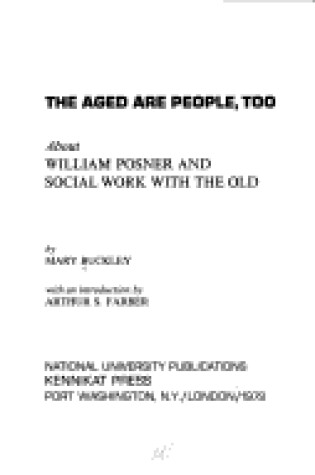 Cover of Aged are People Too