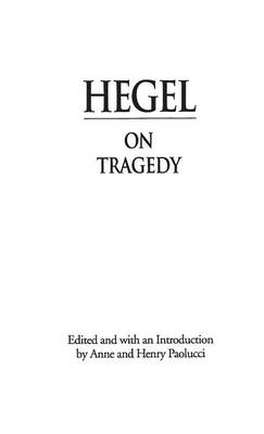 Book cover for Hegel on Tragedy