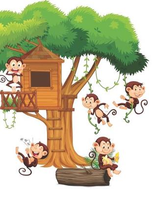 Book cover for Monkeys Playing in a Treehouse - Blank Lined Notebook