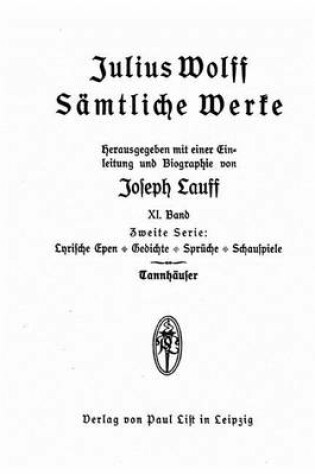Cover of Samtliche werke, hrsg. mit einer einleitung und biographie
