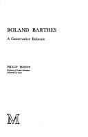 Book cover for Roland Barthes