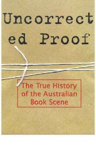 Cover of Uncorrected Proof