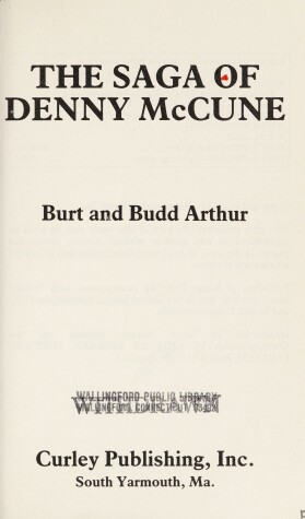 Book cover for The Saga of Denny McCune