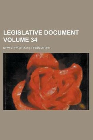 Cover of Legislative Document Volume 34