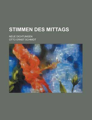 Book cover for Stimmen Des Mittags; Neue Dichtungen