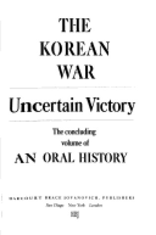 Cover of The Korean War